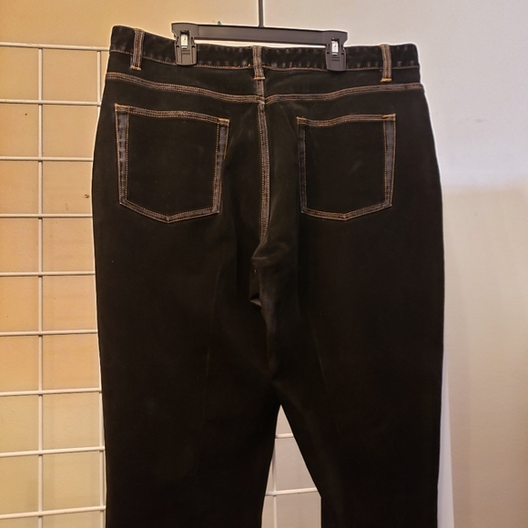 Vintage Route 66 Flocked Velvety Stretch Fit Pant - Picture 6 of 11